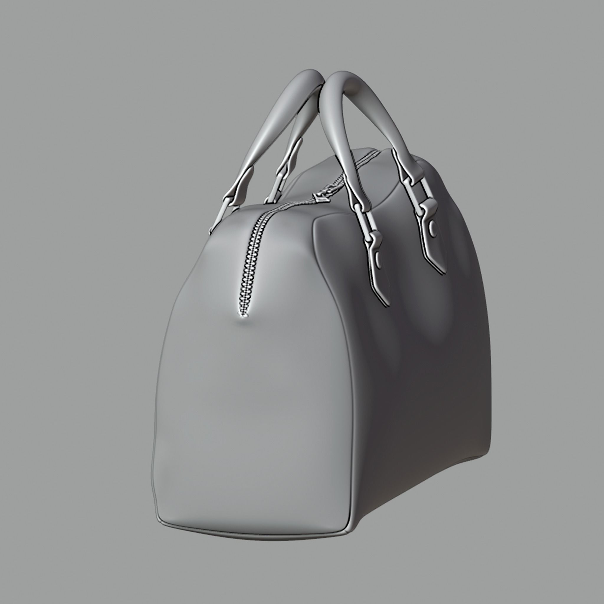 Simple travel bag 3D model_2