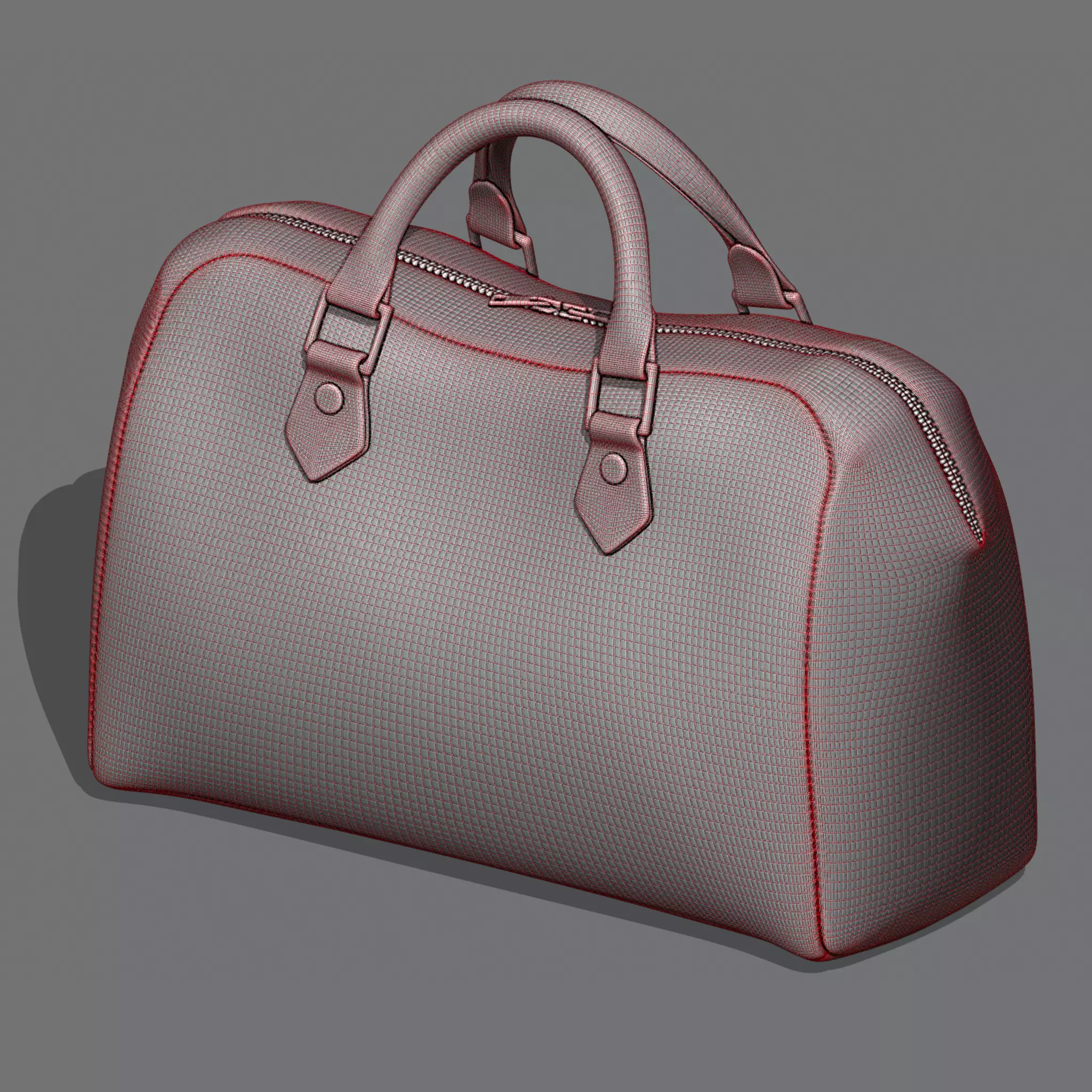 Simple travel bag 3D model_0