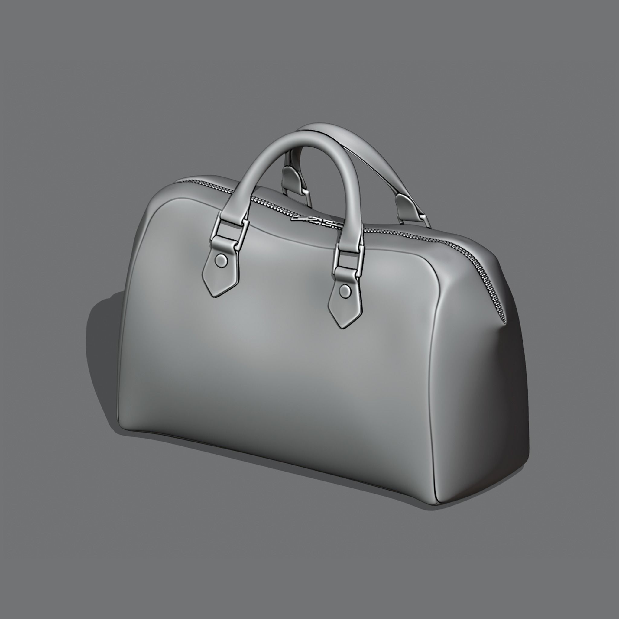 Simple travel bag 3D model_1