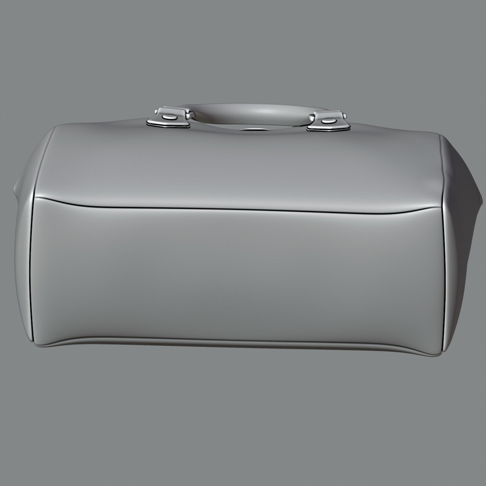 Simple travel bag 3D model_4