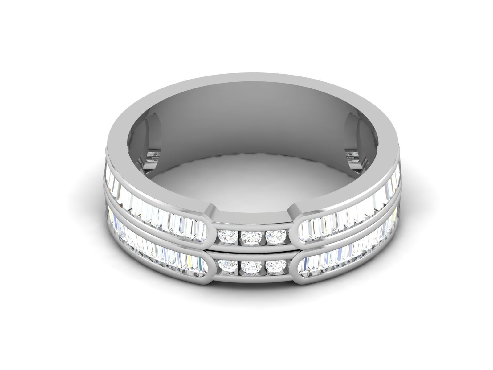 Diamond Ring For Women 3d Print Model 3D print model_3