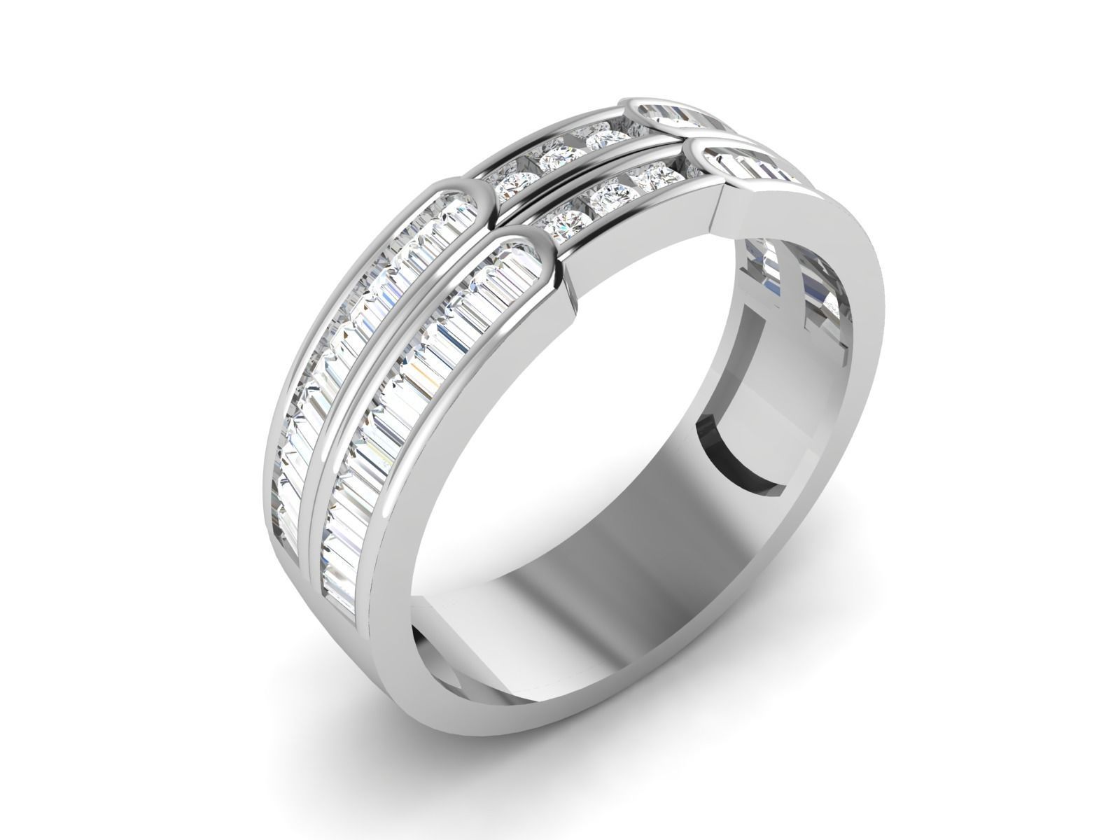 Diamond Ring For Women 3d Print Model 3D print model_1
