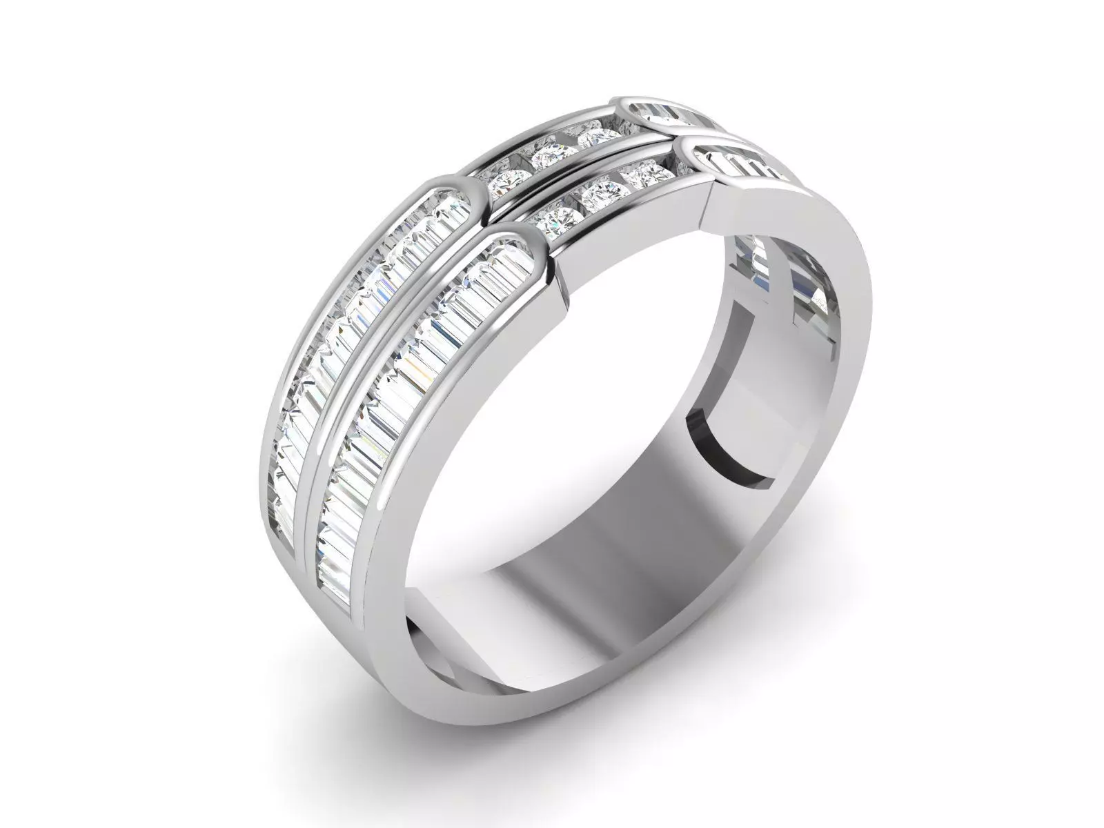 Diamond Ring For Women 3d Print Model 3D print model_0