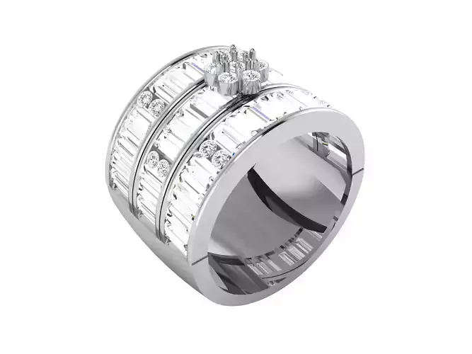 Diamond Ring For Women 3d Print Model