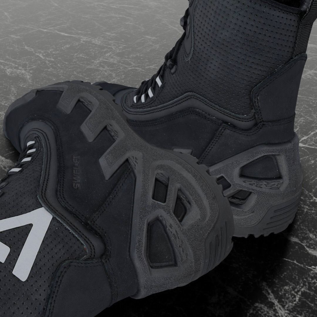 VANEDA 3D BOOTS - BLACK Low-poly 3D model_9