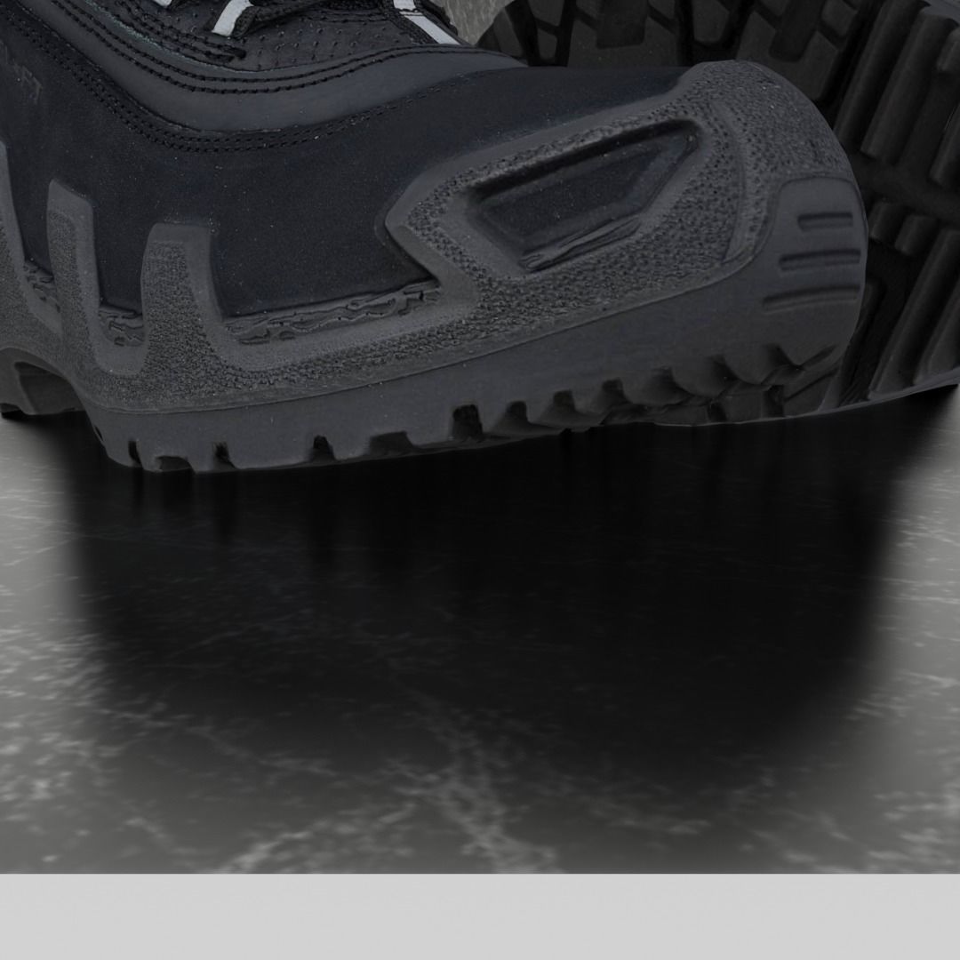 VANEDA 3D BOOTS - BLACK Low-poly 3D model_10