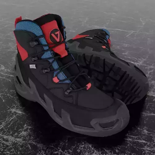VANEDA 3D BOOTS - BLACK - RED - BLUE