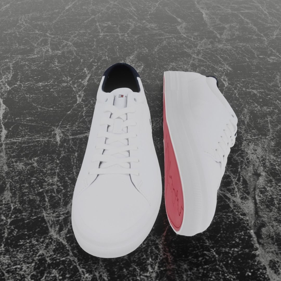 TOMMY HILFIGER 3D SHOE - WHITE Low-poly 3D model_3