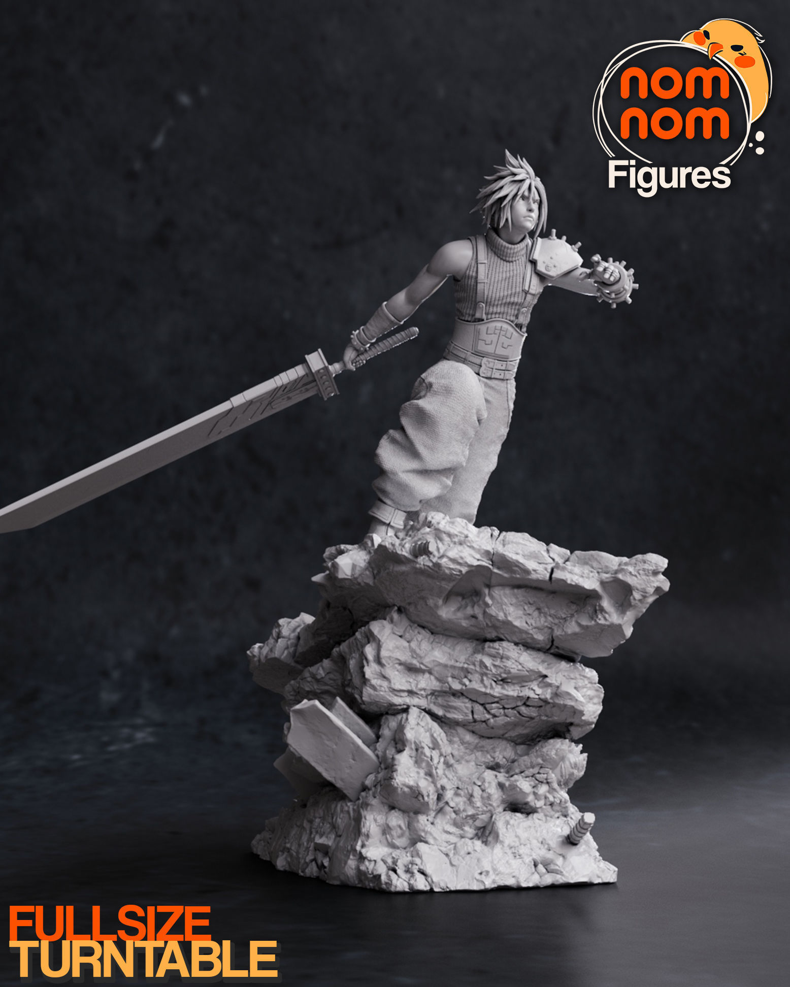 Cloud Strife- Final Fantasy VII 3D print model_7