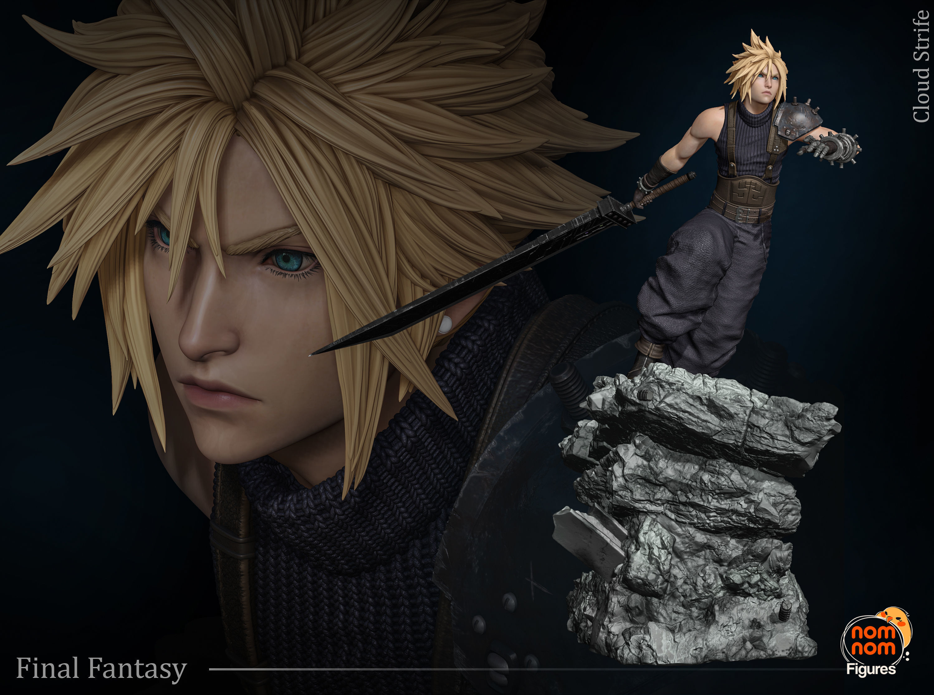 Cloud Strife- Final Fantasy VII 3D print model_1
