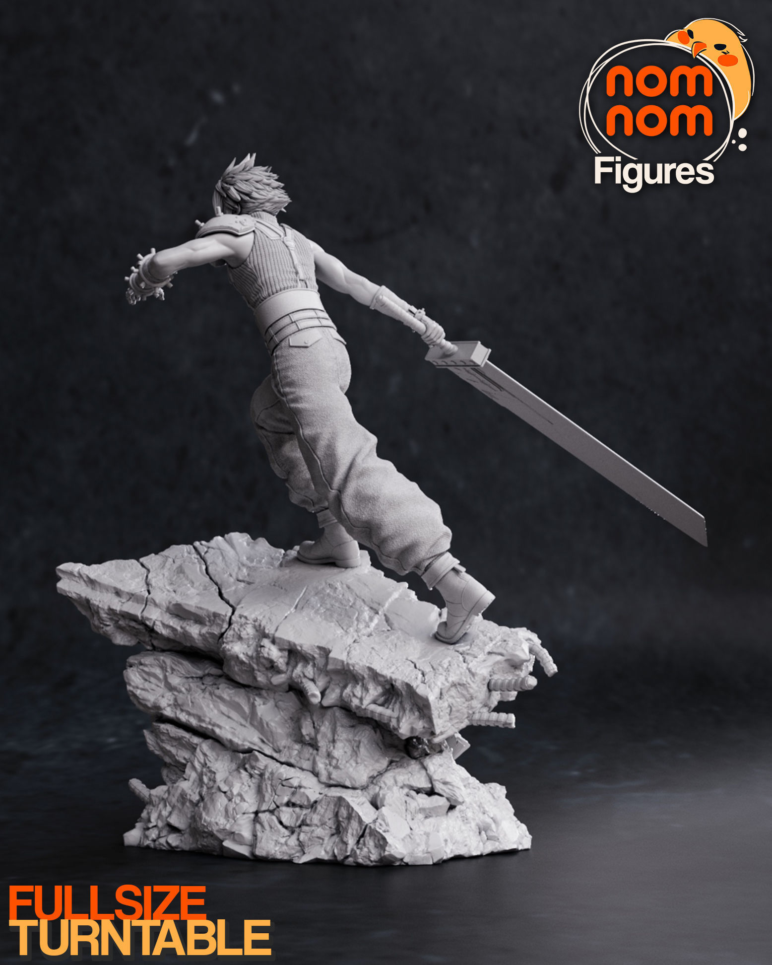 Cloud Strife- Final Fantasy VII 3D print model_8