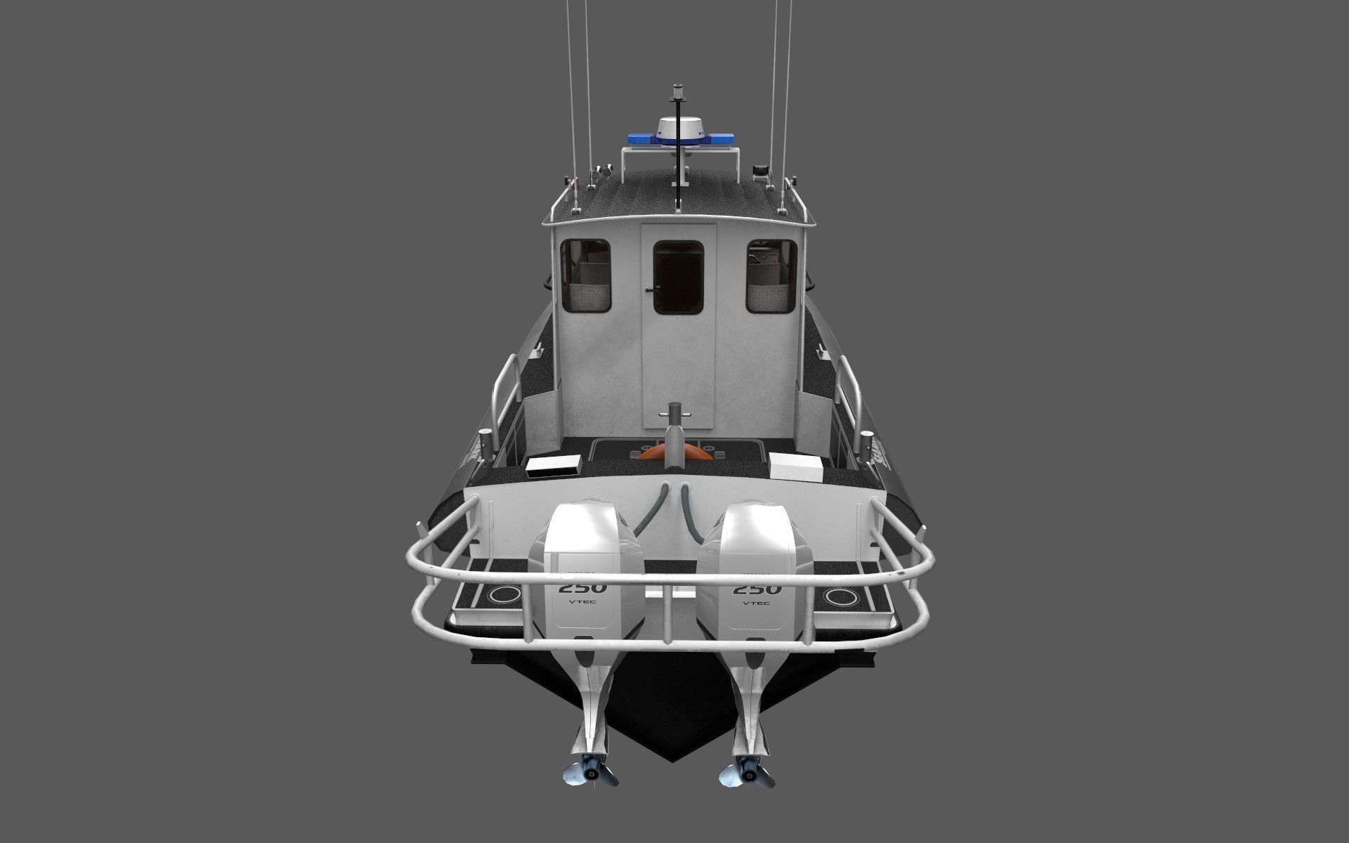SeaArk Patrol boat  Low-poly 3D model_15