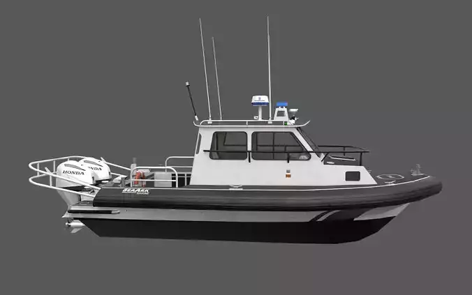 SeaArk Patrol boat  Low-poly 3D model