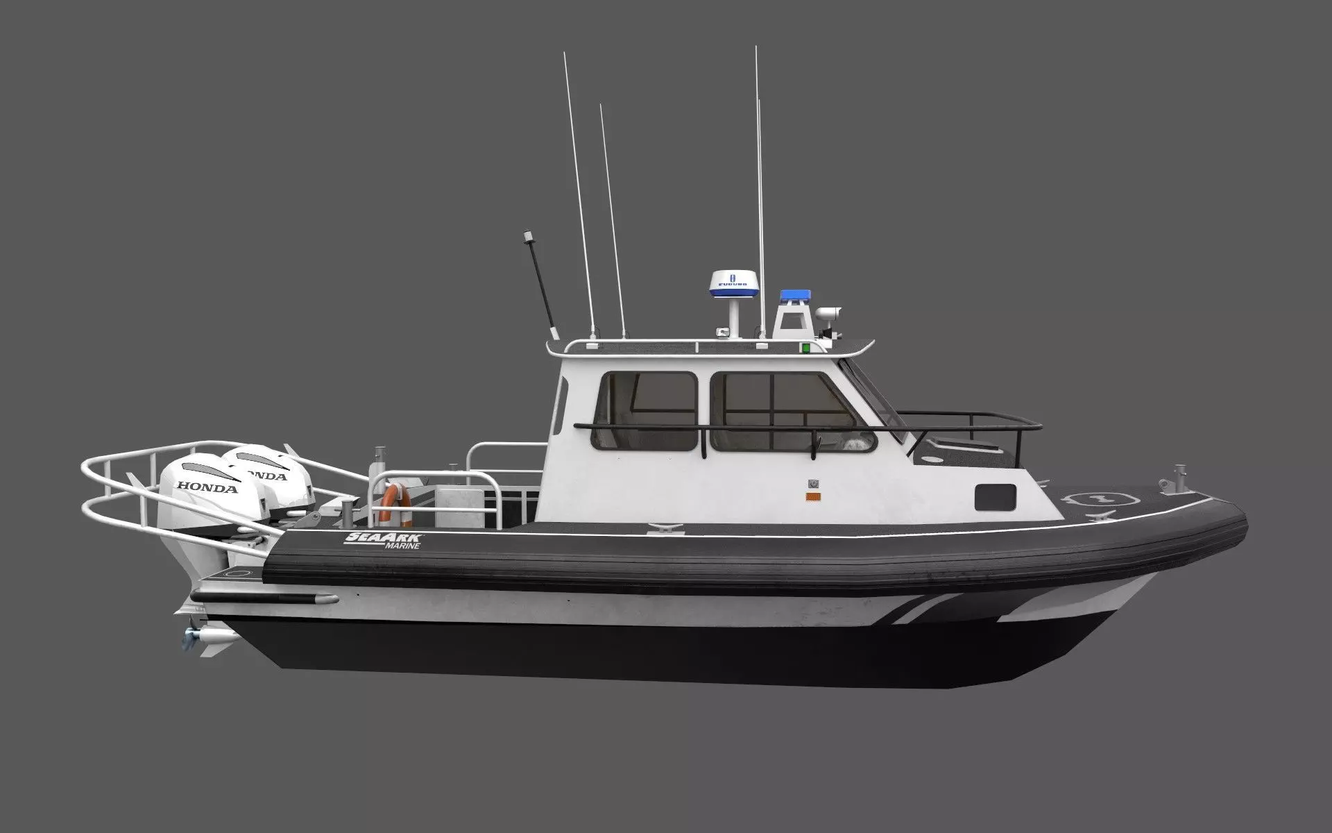 SeaArk Patrol boat  Low-poly 3D model_0
