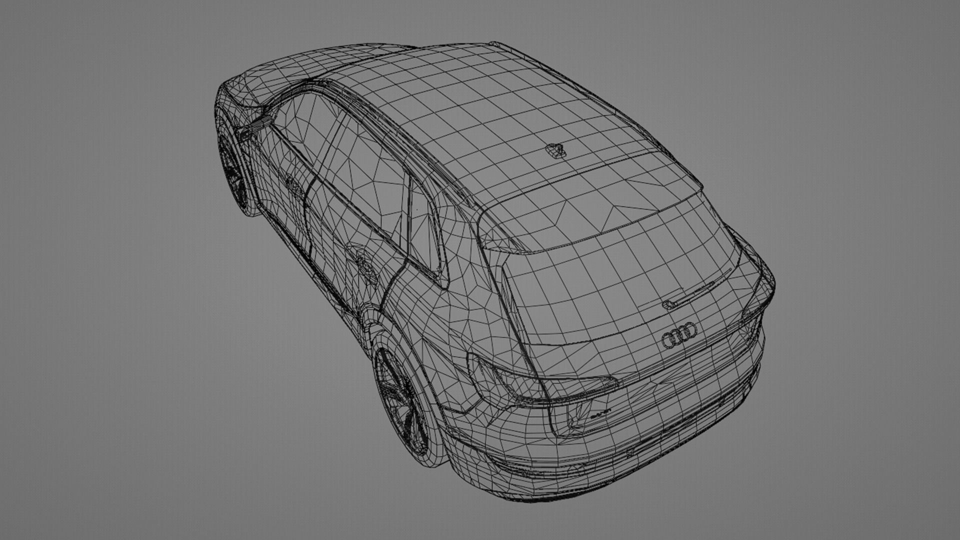 Audi E-Tron Low-poly 3D model_15