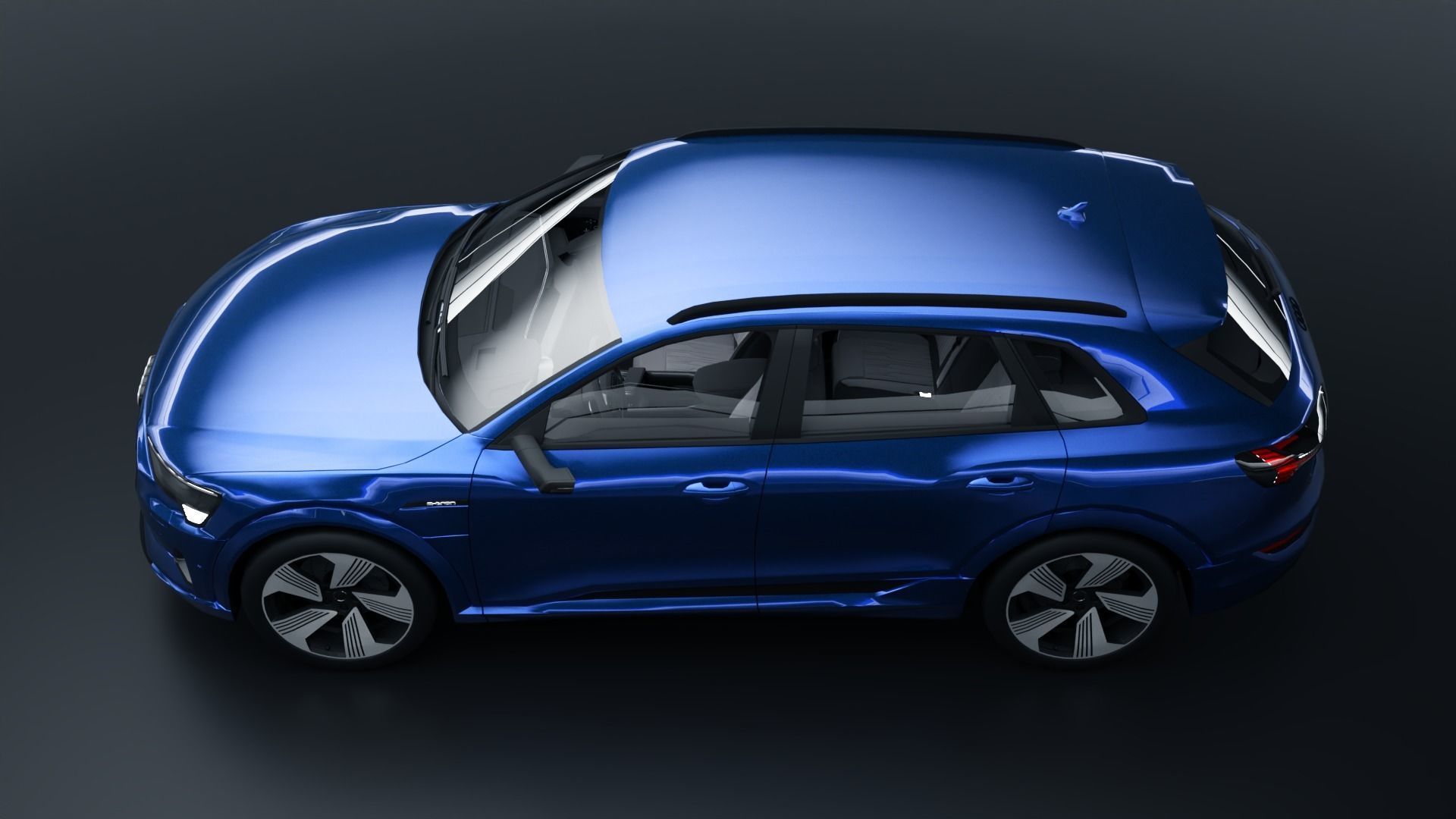 Audi E-Tron Low-poly 3D model_3