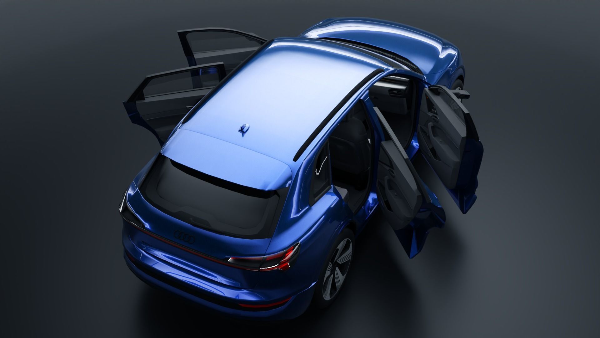 Audi E-Tron Low-poly 3D model_8