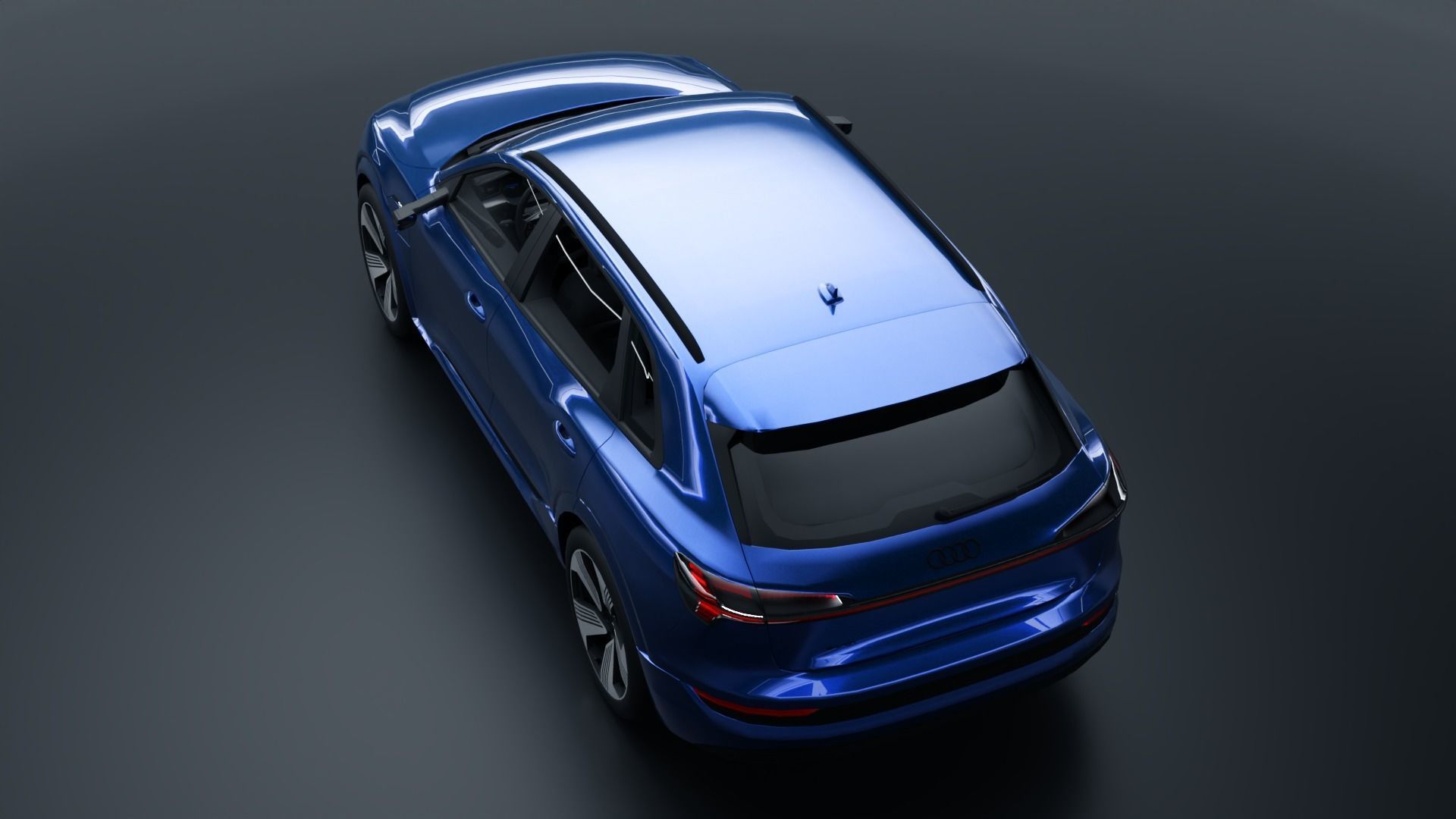 Audi E-Tron Low-poly 3D model_5