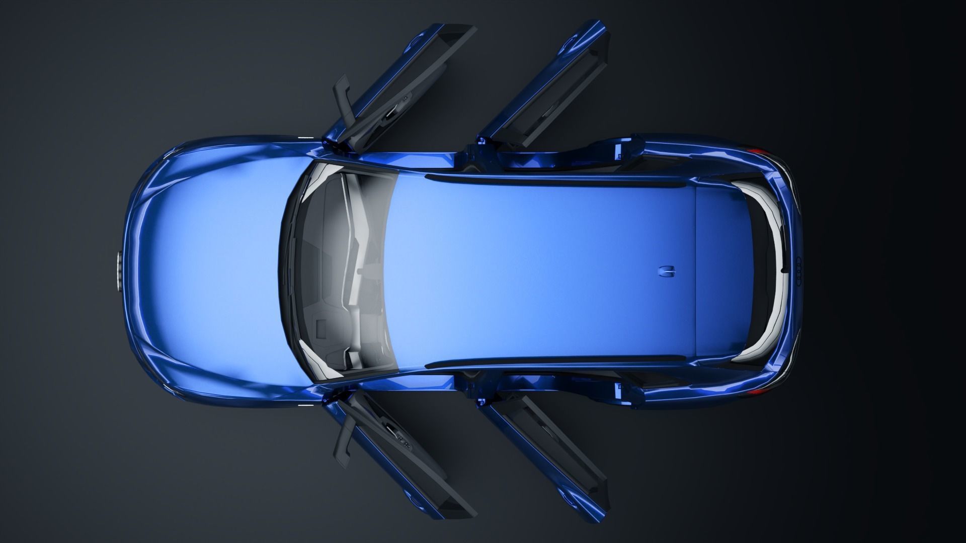 Audi E-Tron Low-poly 3D model_10