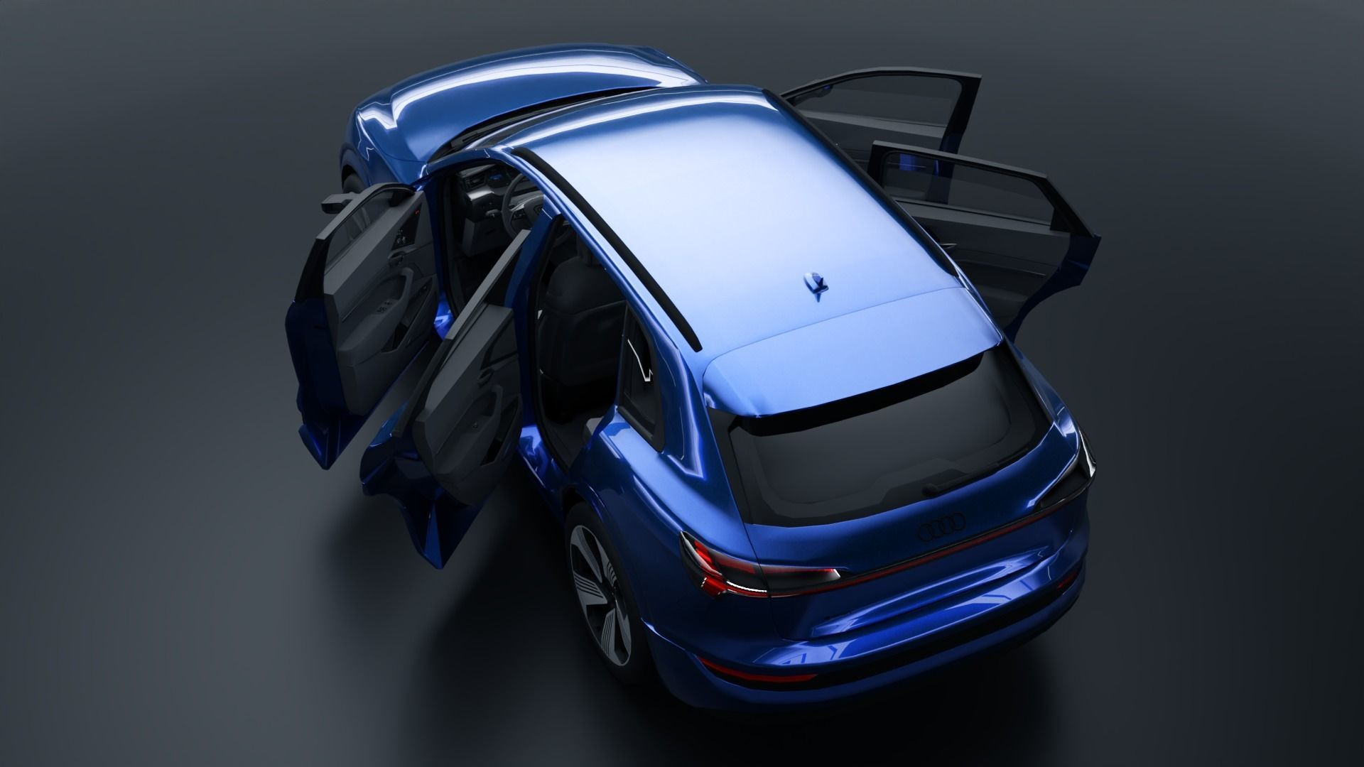 Audi E-Tron Low-poly 3D model_9