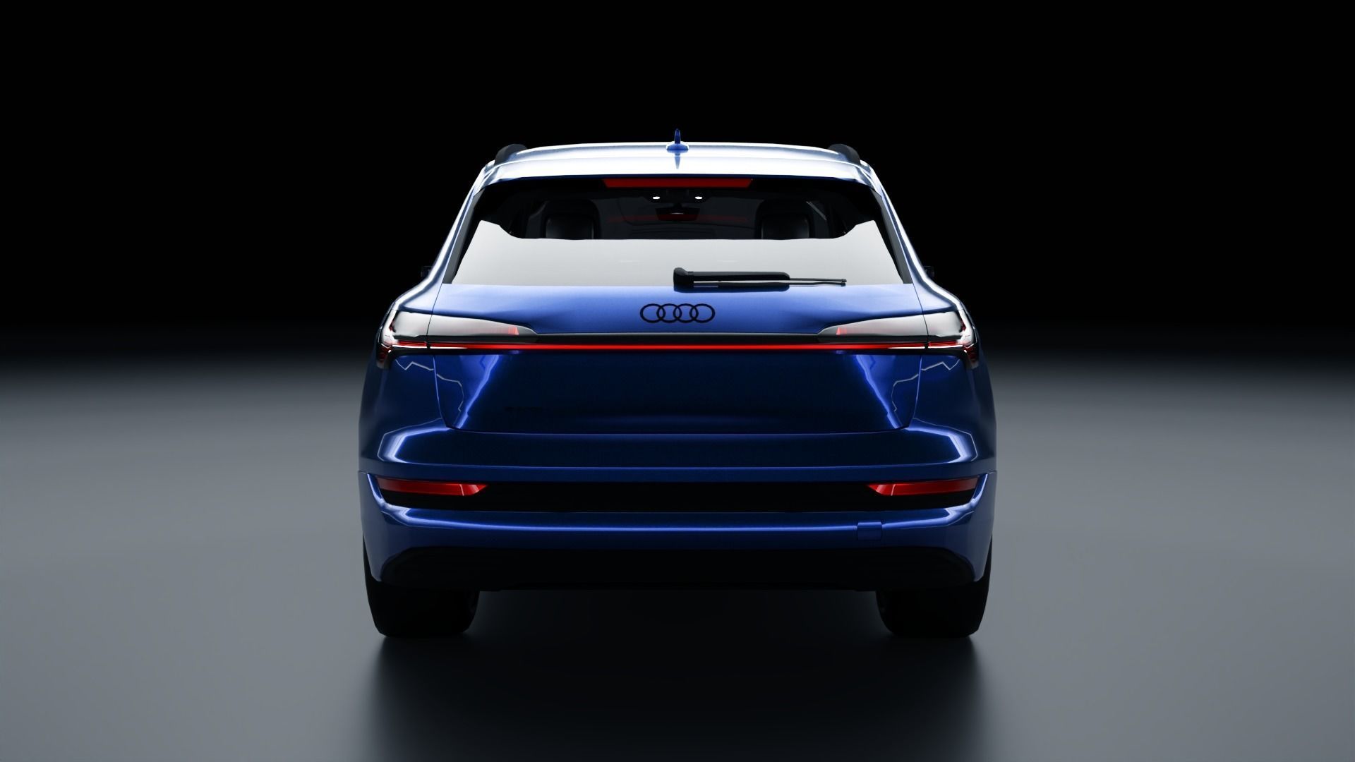 Audi E-Tron Low-poly 3D model_6