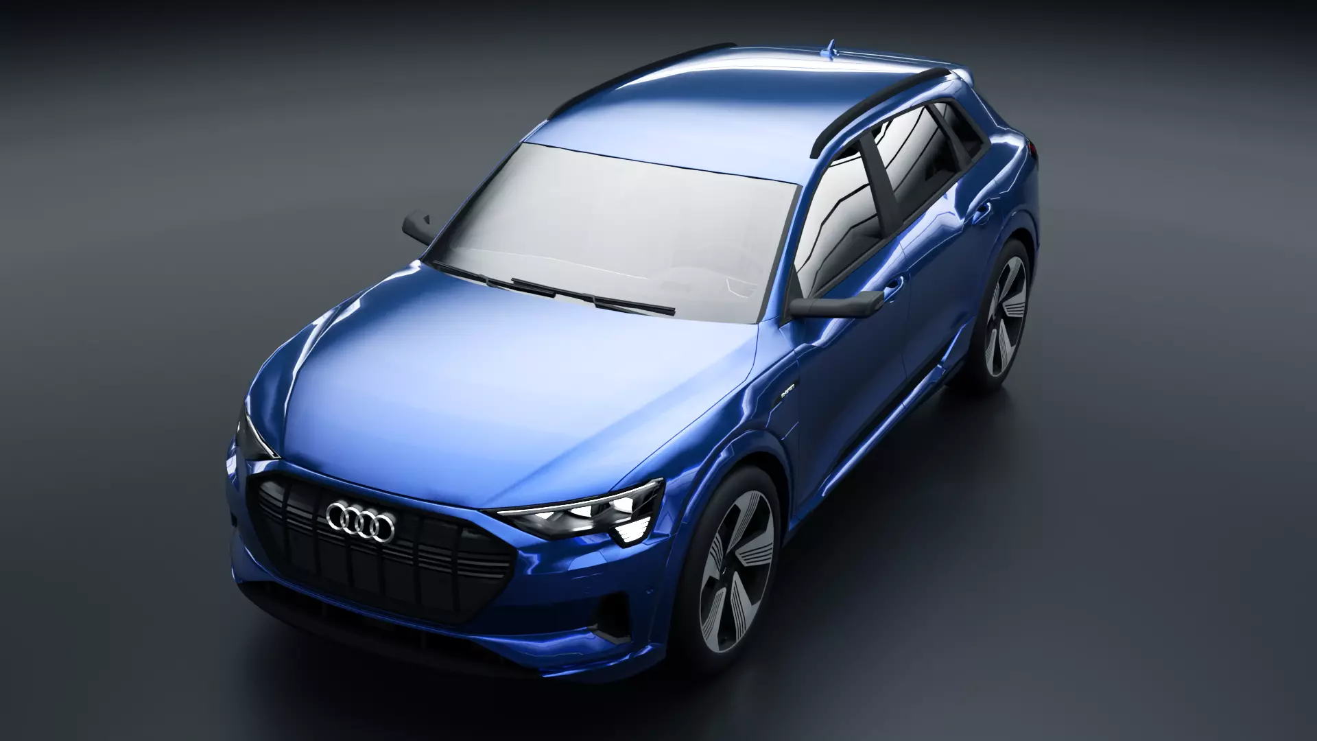 Audi E-Tron Low-poly 3D model_0