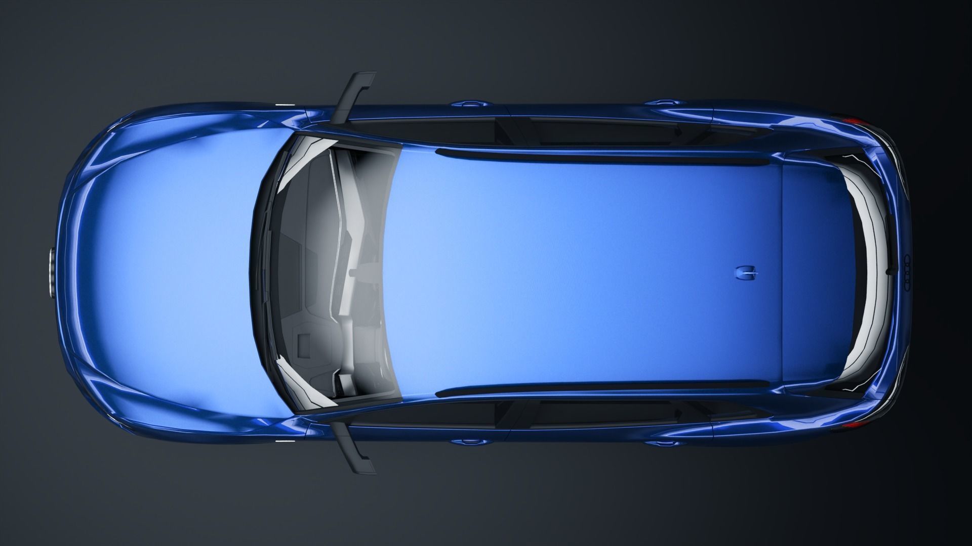 Audi E-Tron Low-poly 3D model_4