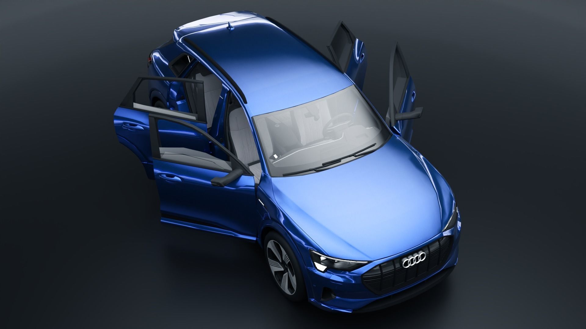 Audi E-Tron Low-poly 3D model_7