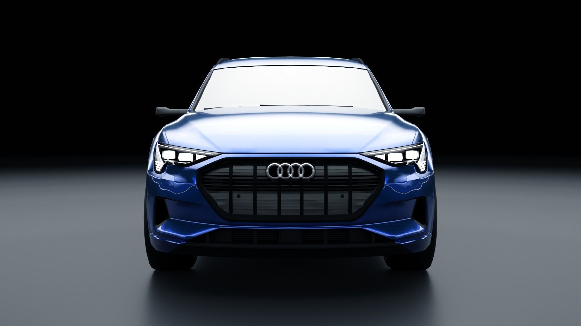 Audi E-Tron Low-poly 3D model_1