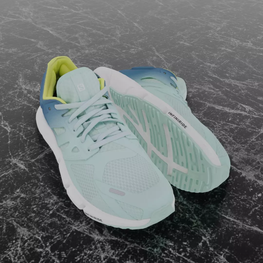SALOMON 3D SHOES -PREDICT 2 Low-poly 3D model