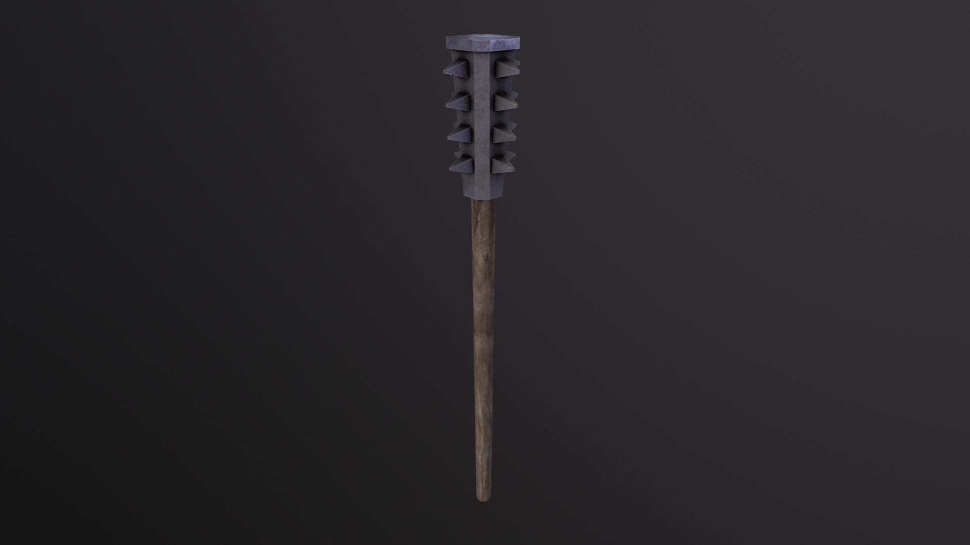 Wood Mace 3D Model Low-poly 3D model_4