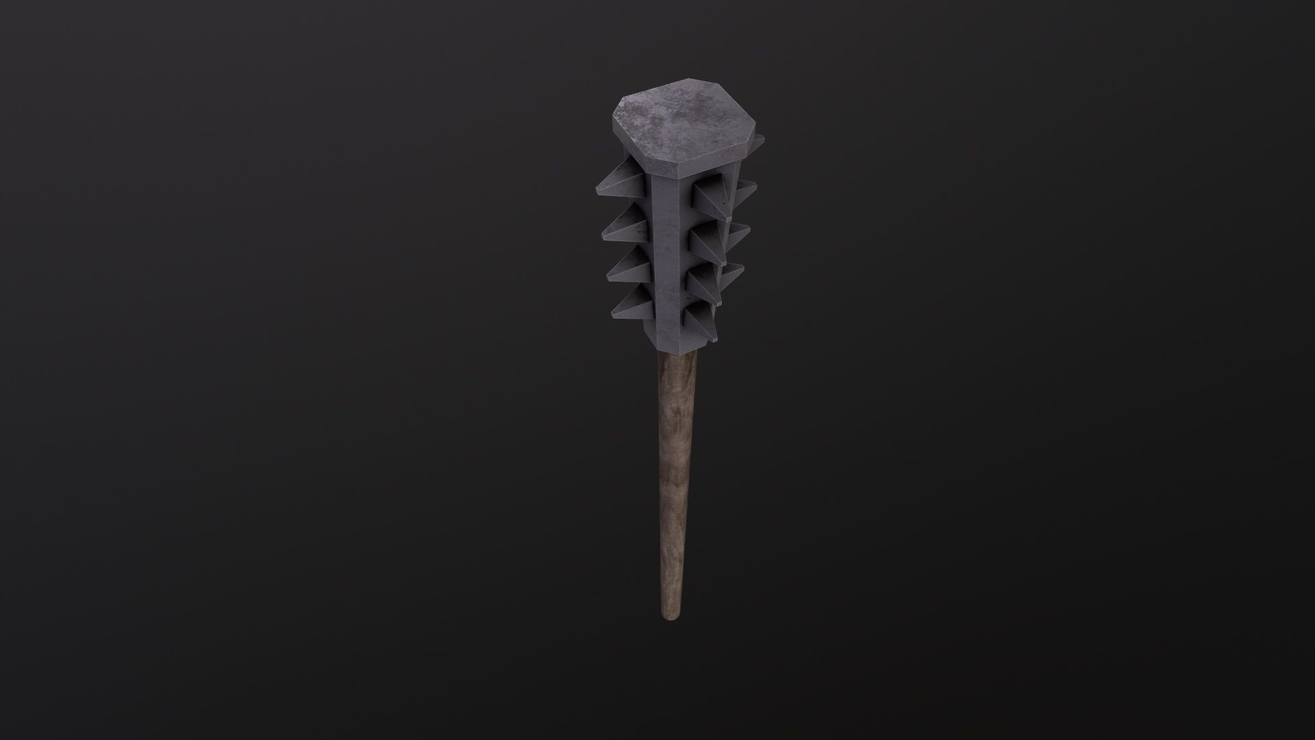 Wood Mace 3D Model Low-poly 3D model_5