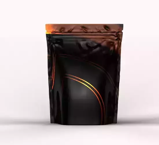 Stand-Up Zipper Pouch Packaging 3D model 3D model