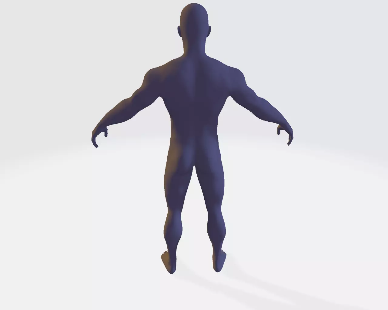 nude male basemesh 3D model_0