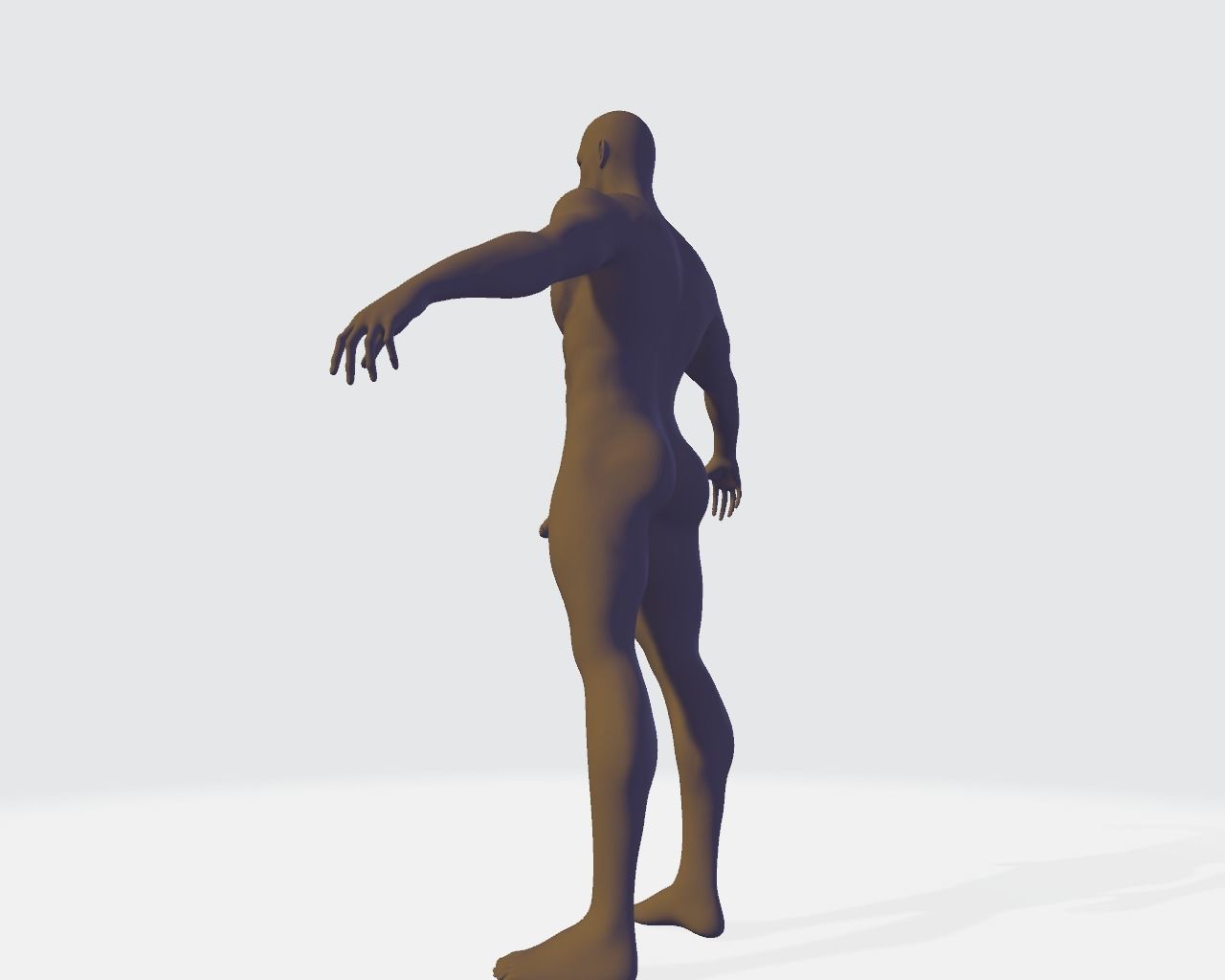 nude male basemesh 3D model_4