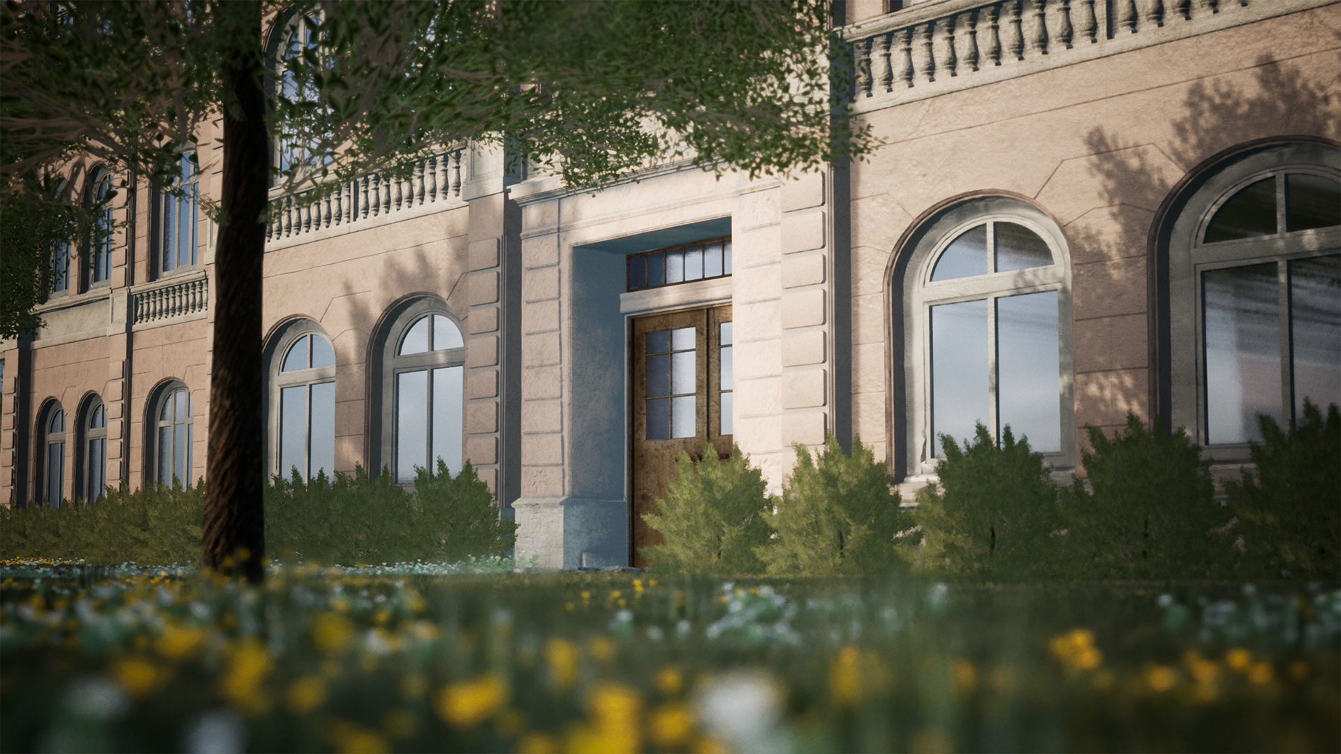 Building Facade 21 Assets Low-poly 3D model_3