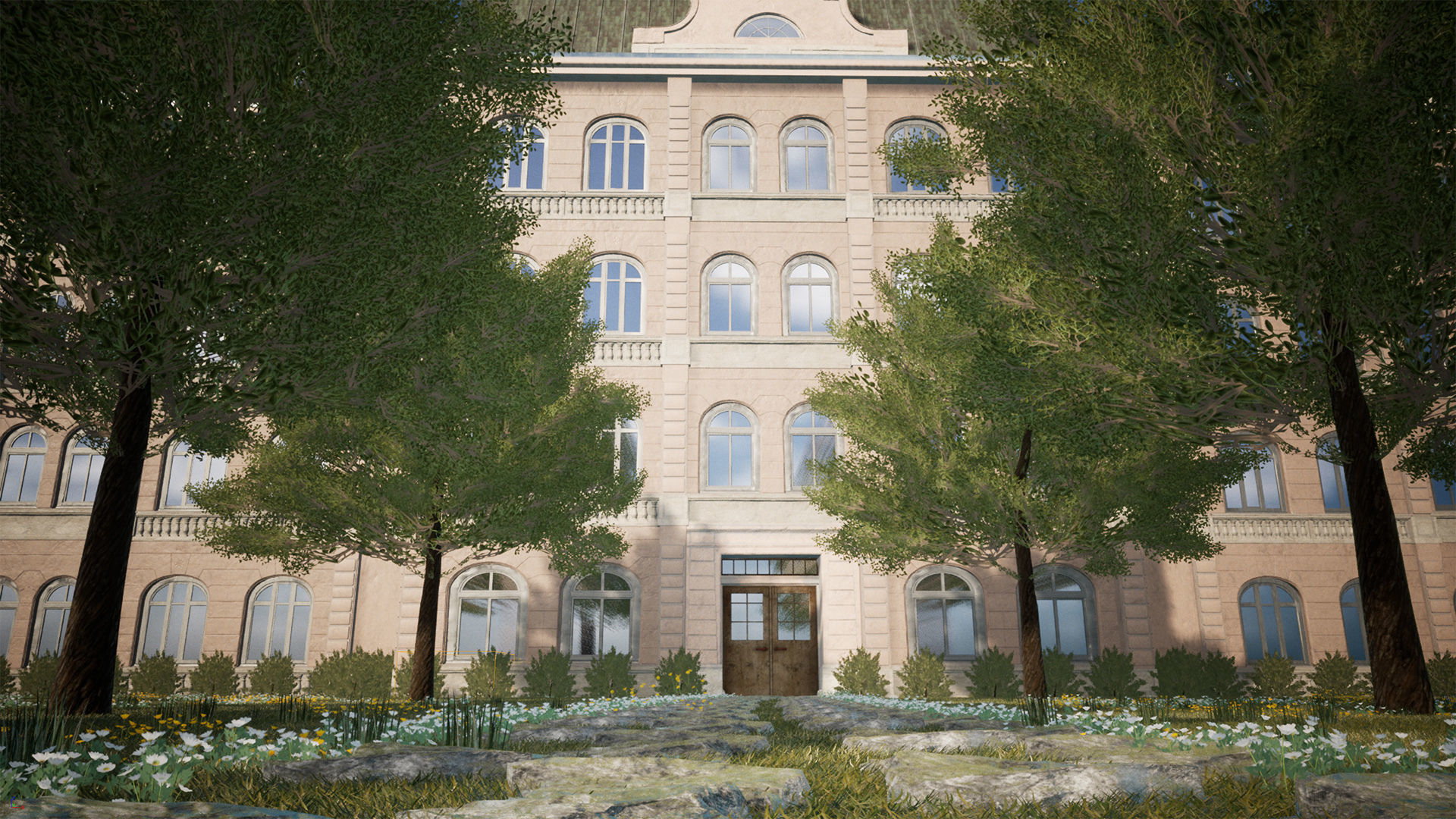 Building Facade 21 Assets Low-poly 3D model_6