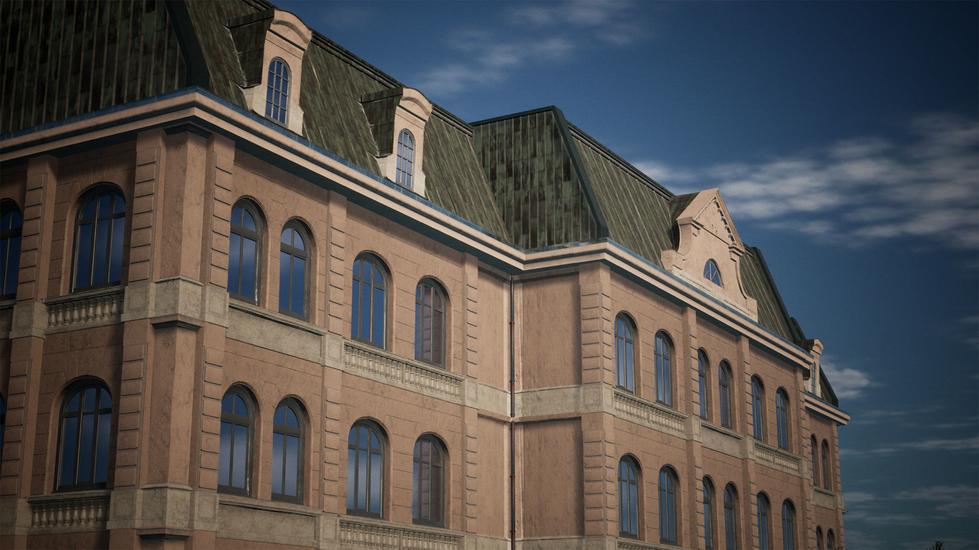 Building Facade 21 Assets Low-poly 3D model_8