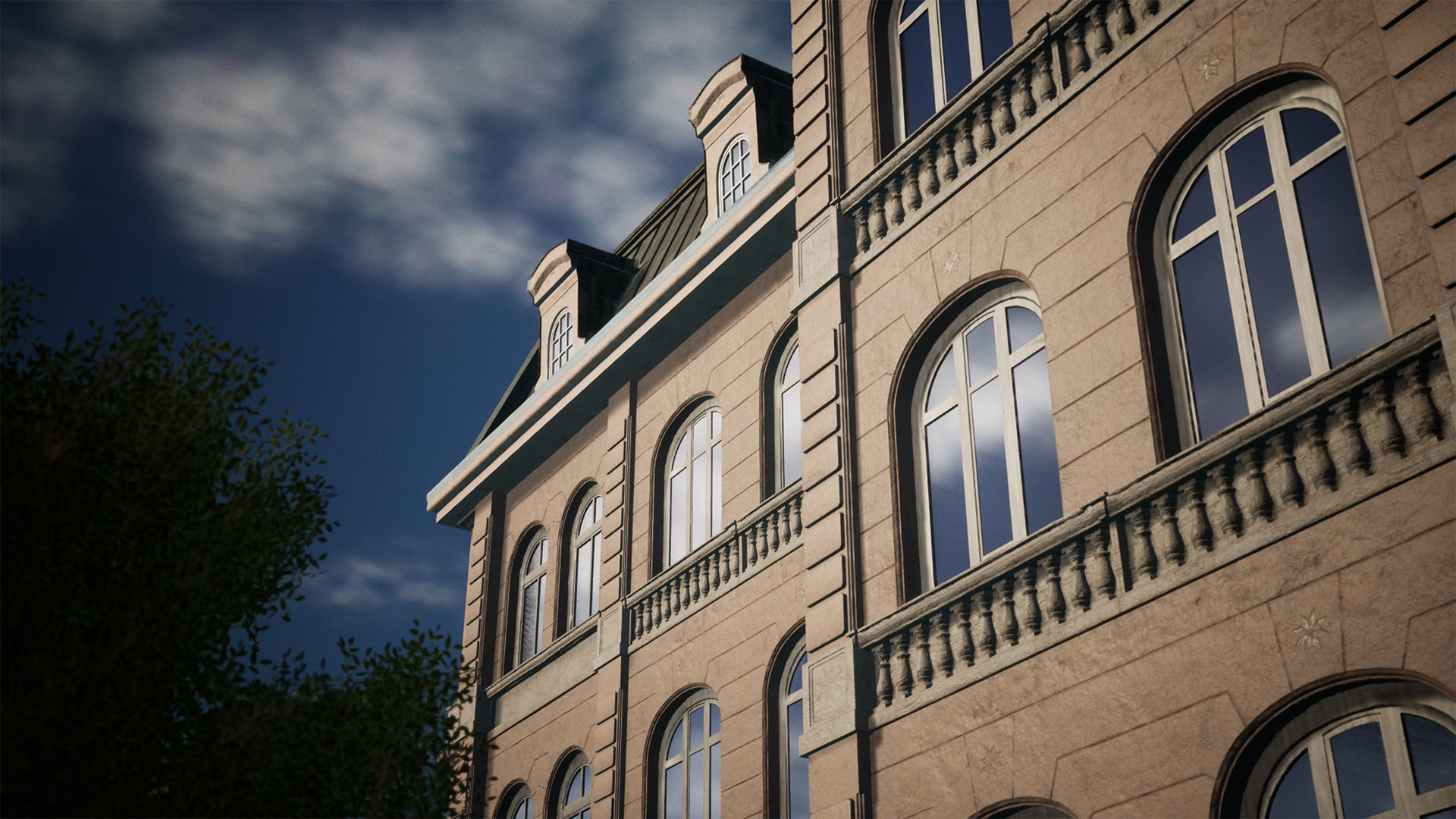 Building Facade 21 Assets Low-poly 3D model_7