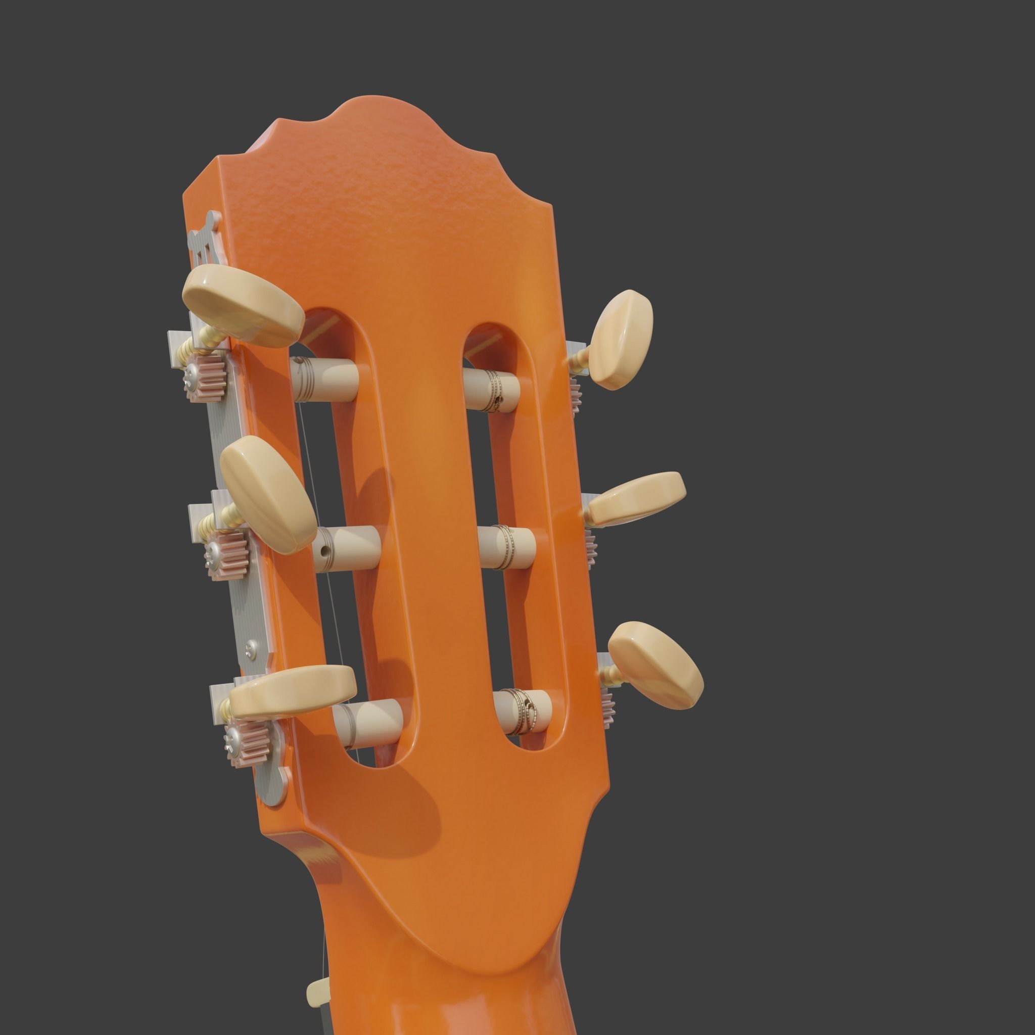 Classical Guitar 3D model_4