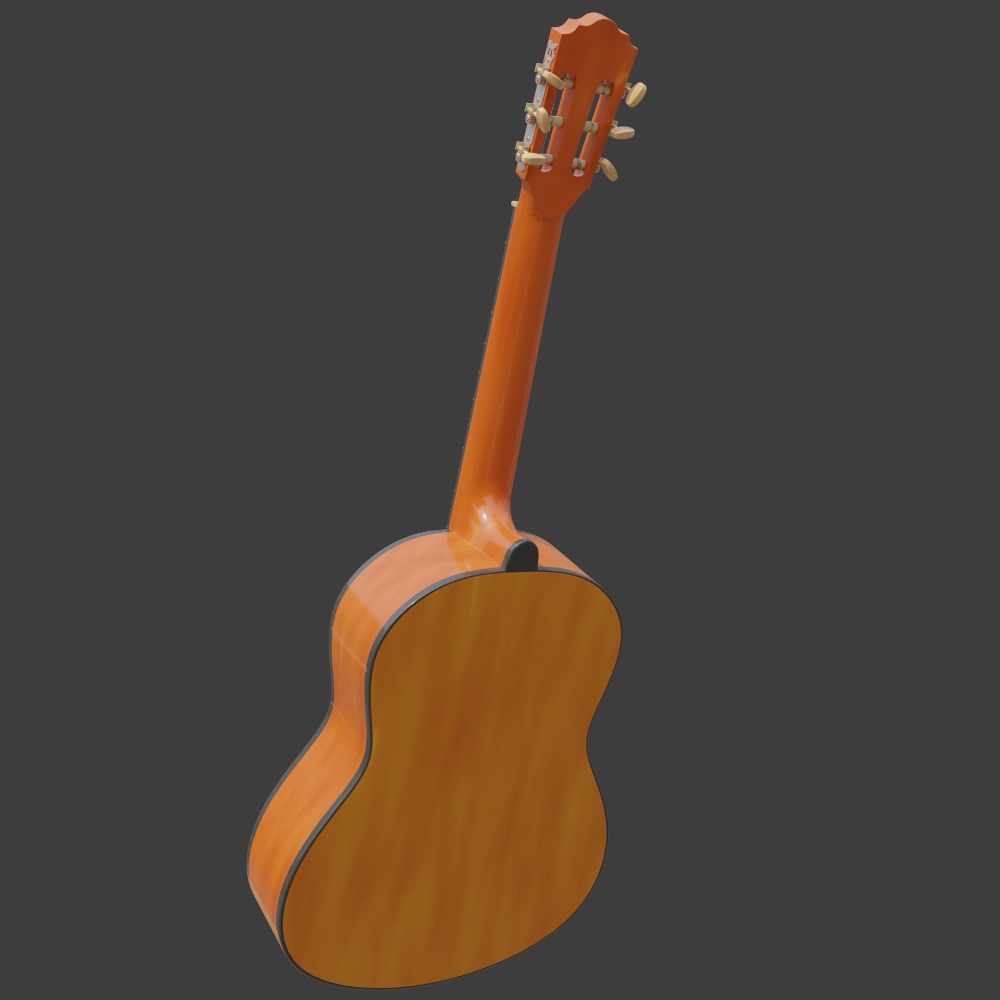 Classical Guitar 3D model_1