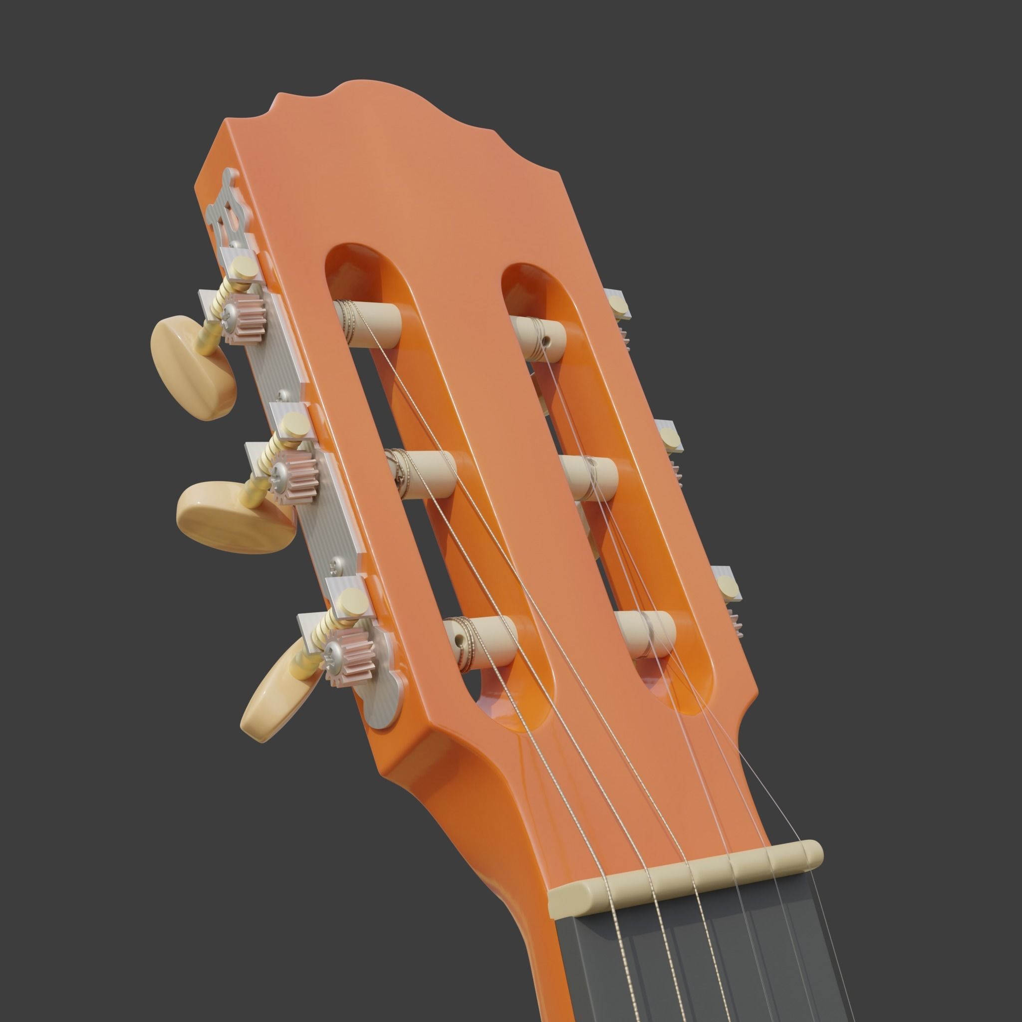 Classical Guitar 3D model_3