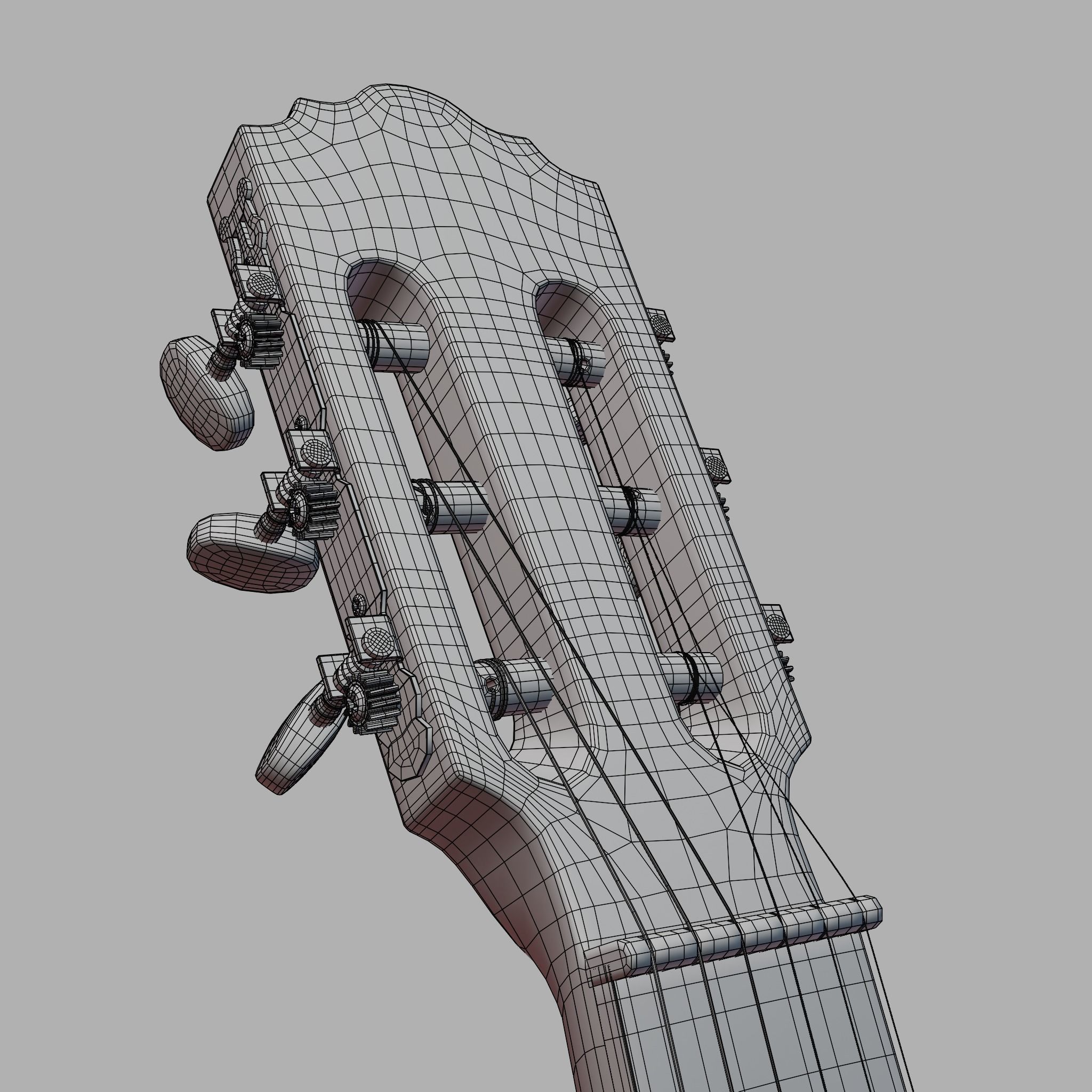 Classical Guitar 3D model_8