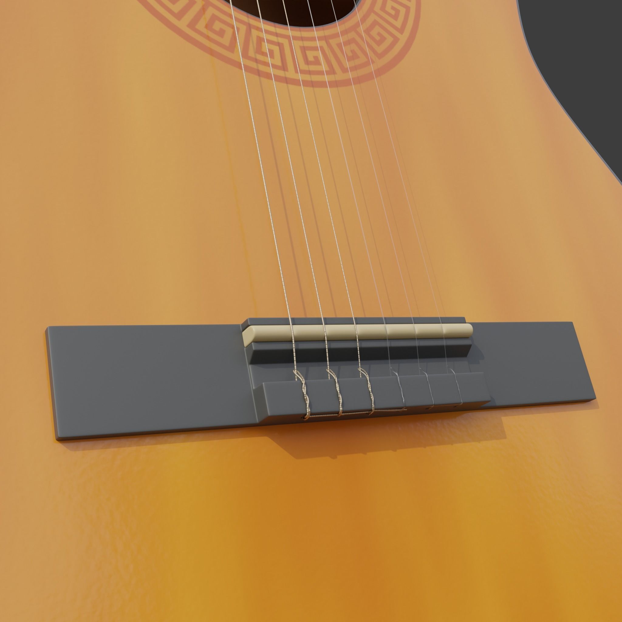 Classical Guitar 3D model_5