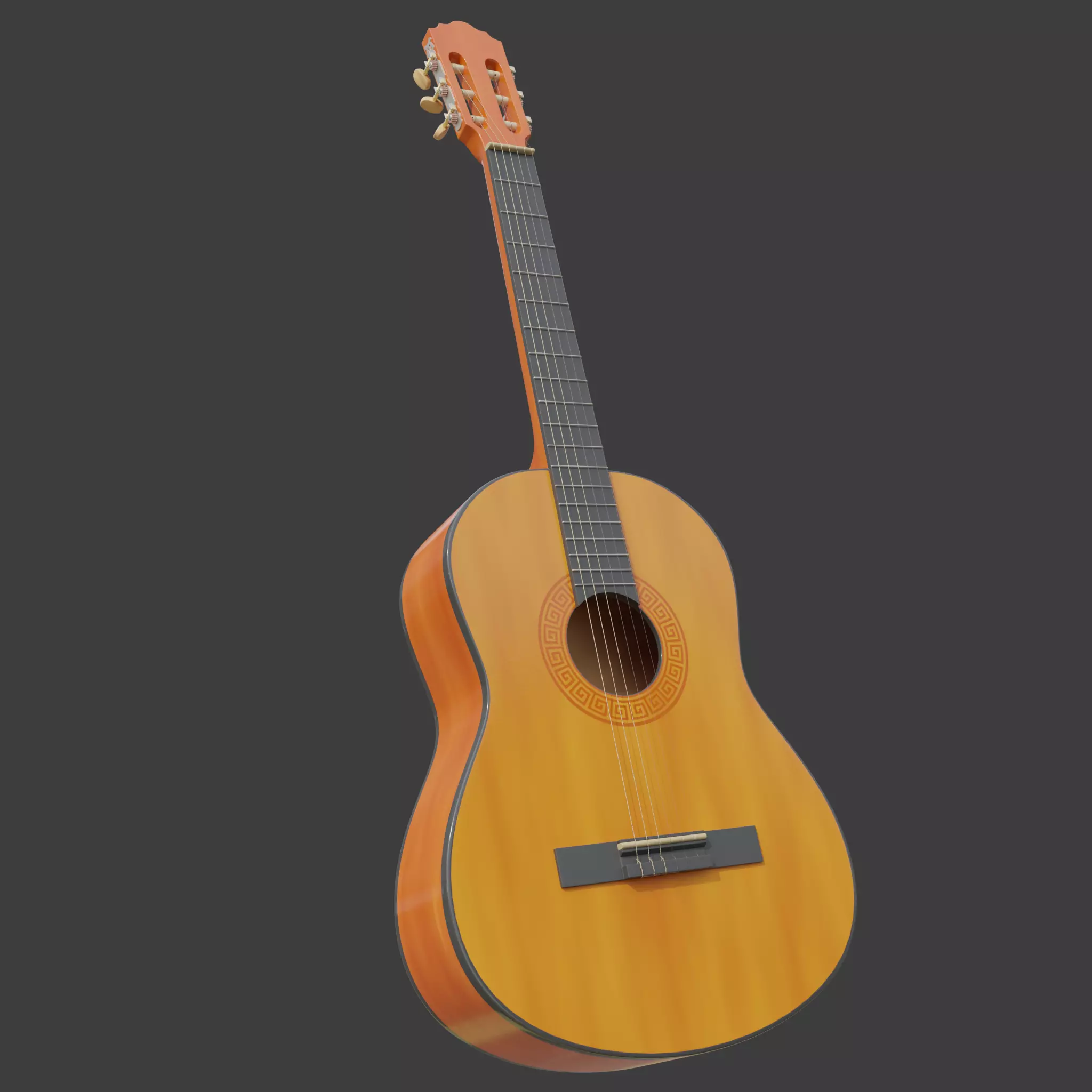 Classical Guitar 3D model_0