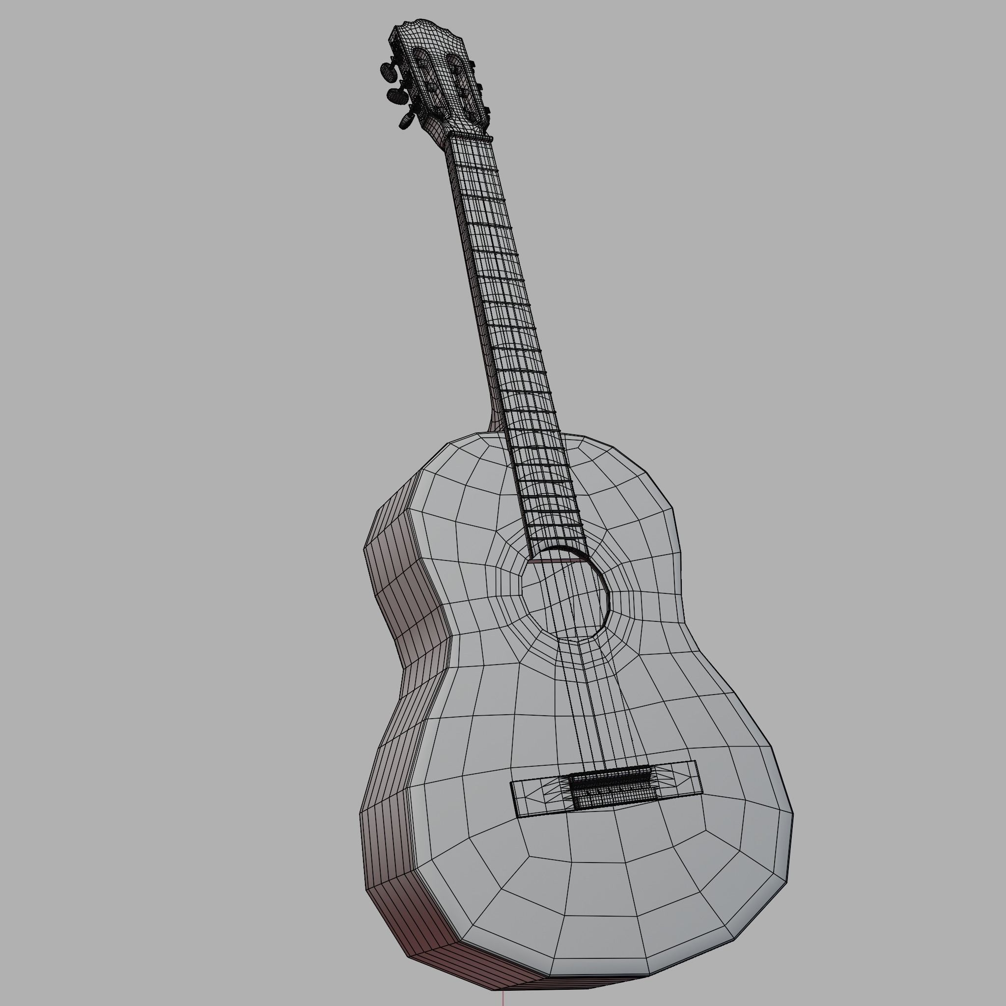 Classical Guitar 3D model_6