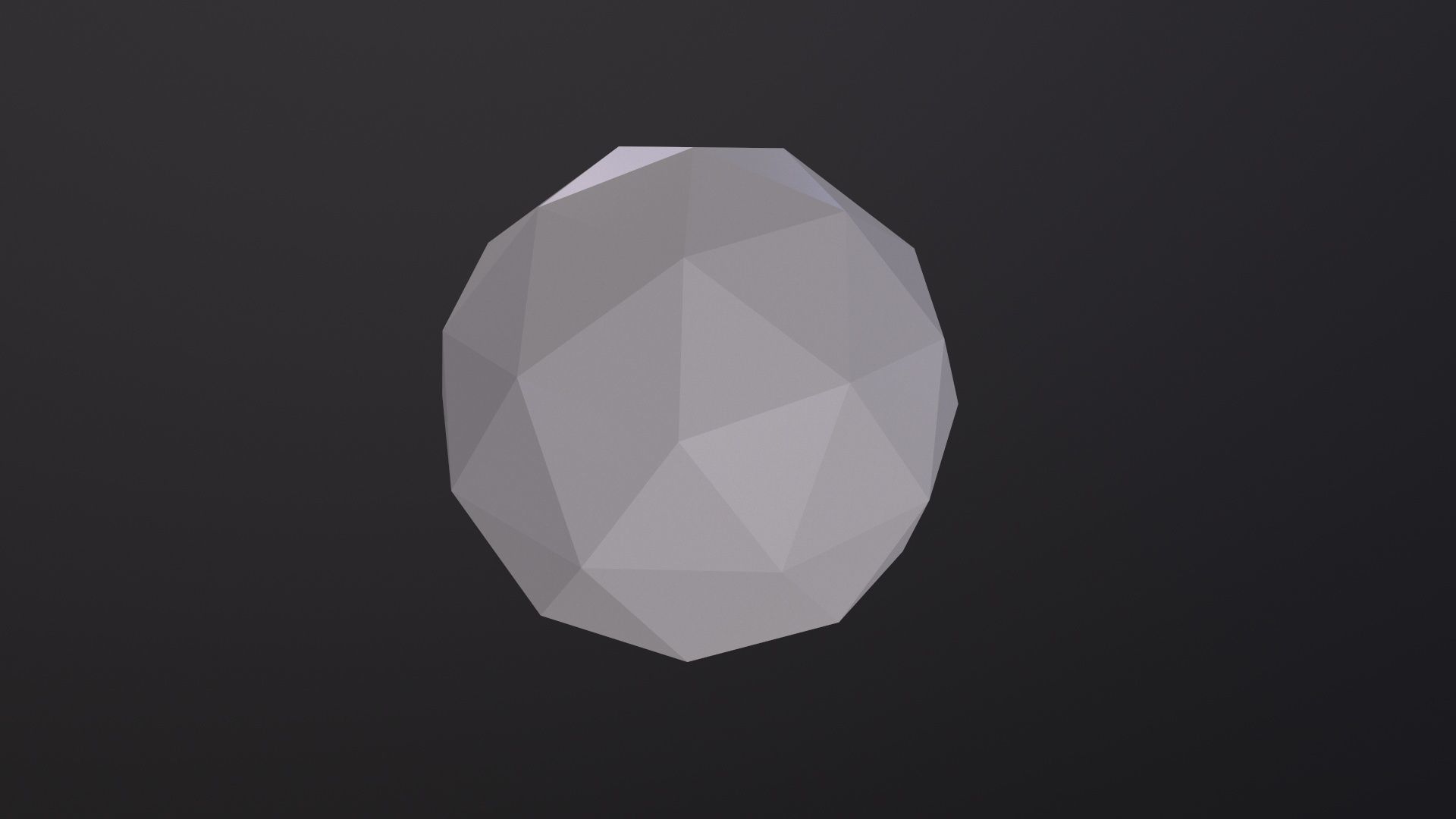 Icosphere Object 3D Model Low-poly 3D model_4