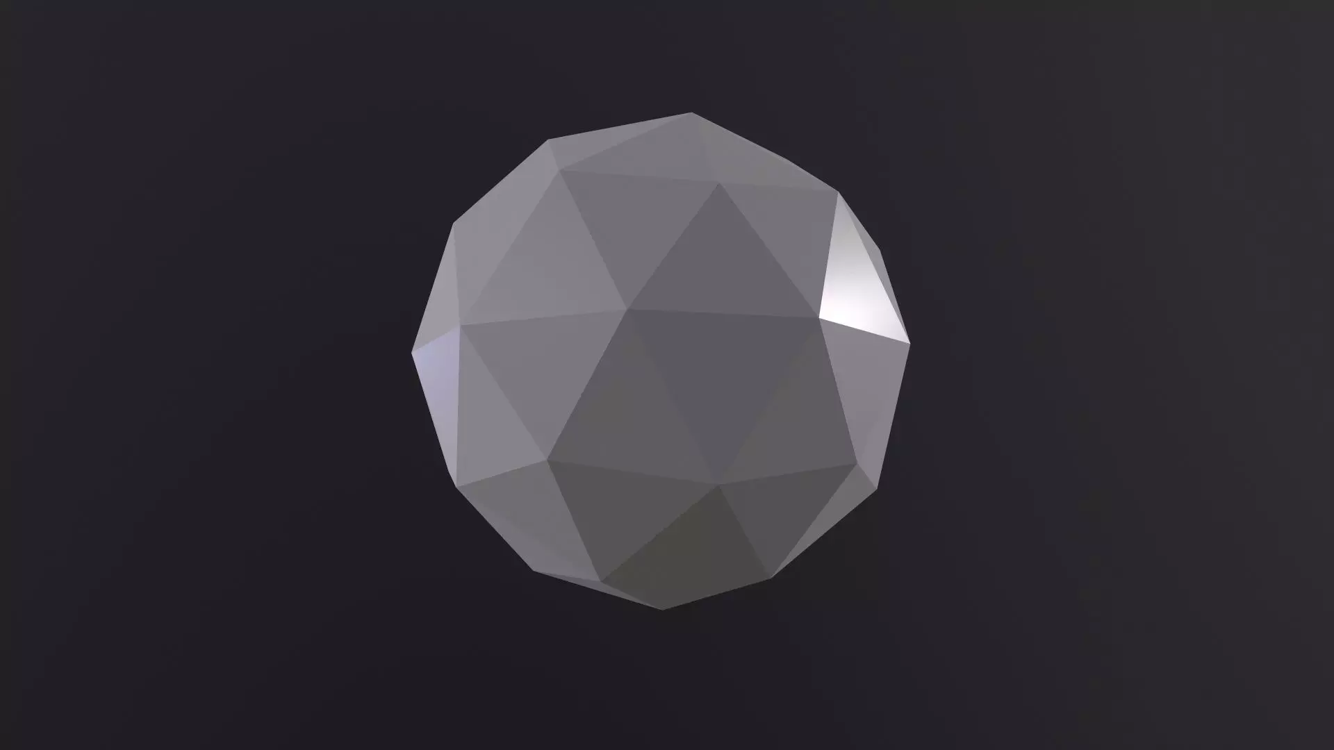 Icosphere Object 3D Model Low-poly 3D model_0