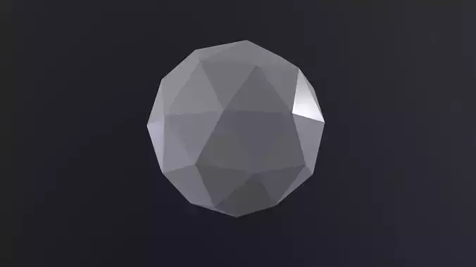 Icosphere Object 3D Model