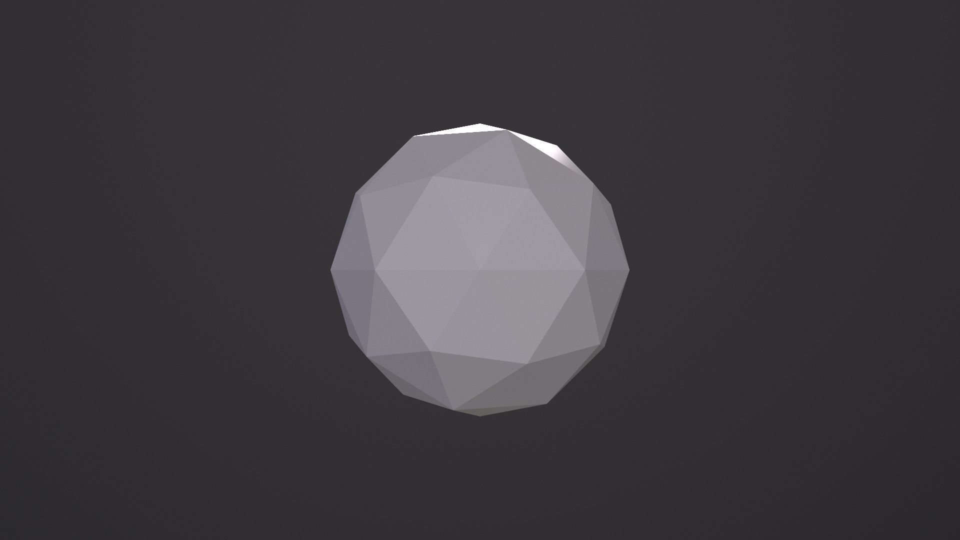 Icosphere Object 3D Model Low-poly 3D model_3